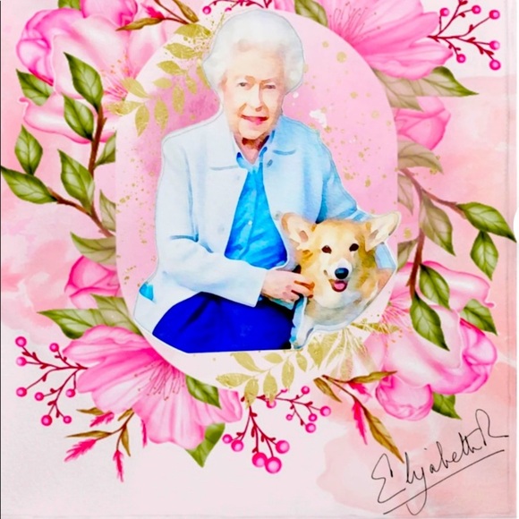 Other - 👑 Queen Elizabeth II art, queen memorial throw, wall art, floral gift, blanket